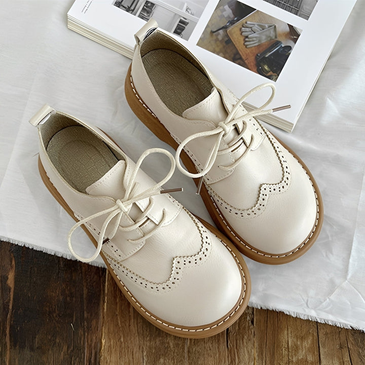 Ava Prairie Oxford Shoes – White