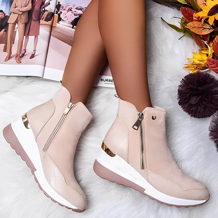 Ariana Prairie Ankle Boots – Beige