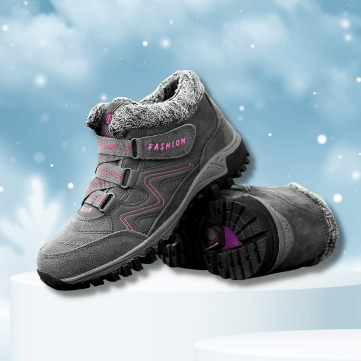 Becca Prairie Winter Sneakers – Gray/Pink