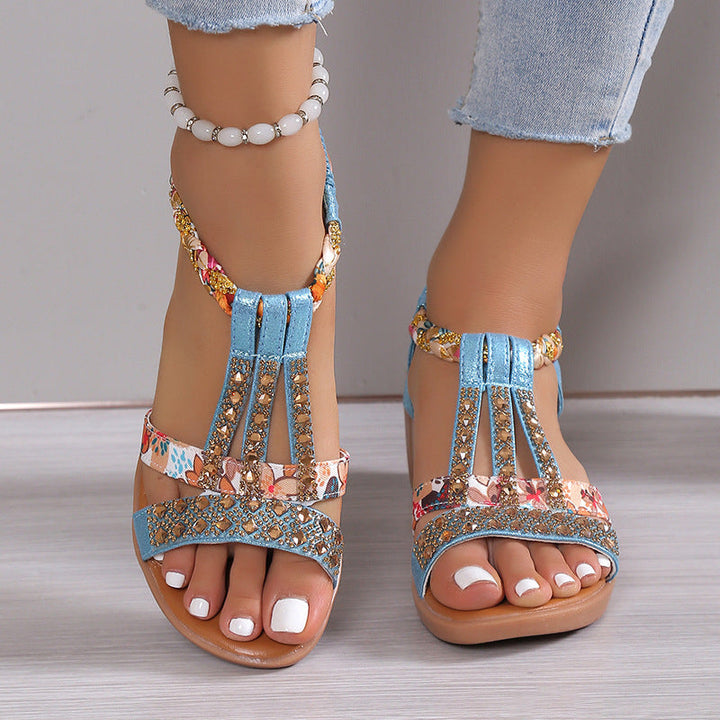 Carly Malibu Embellished Sandals by Shoevelle